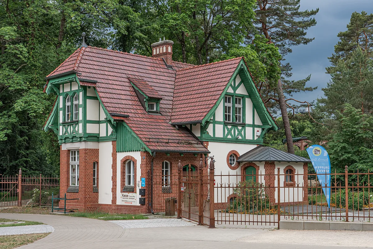 Historische Gebäude der Beelitz-Heilstätten bei Beelitz in Brandenburg