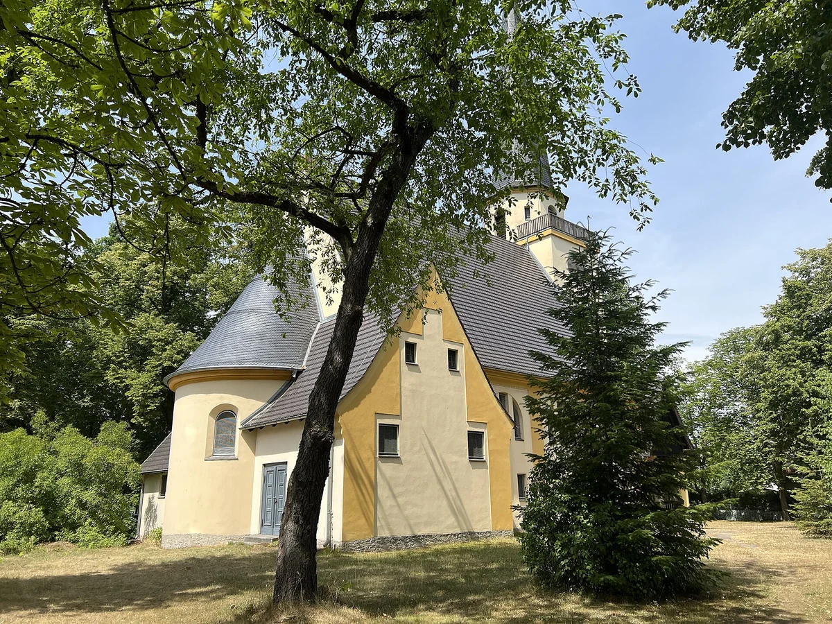 Christuskirche Groß Köris am Schützensee – Heimatstil-Saalkirche mit Westturm, Lindenstraße, Dahme-Spreewald, Brandenburg