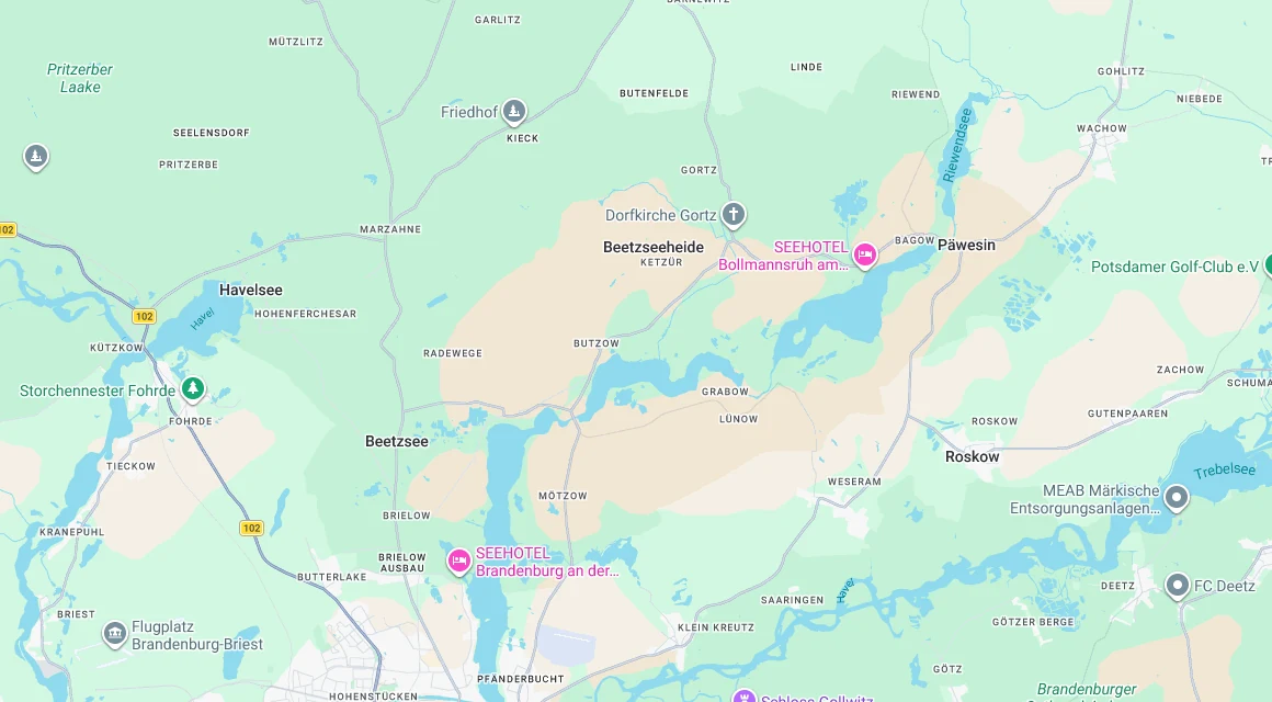 Karte Einsatzgebiet Schlüsseldienst Hillemeyer in Beetzseeheide, Brandenburg