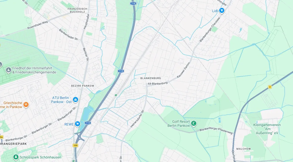 Karte Einsatzgebiet Schlüsseldienst Hillemeyer in Blankenburg, Berlin