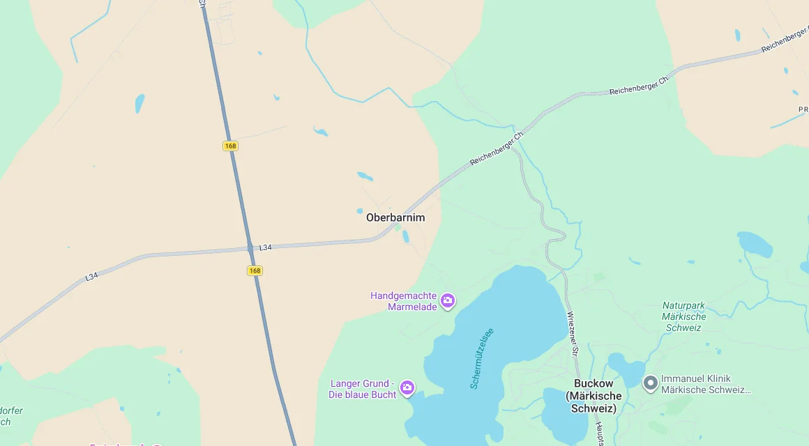 Karte Einsatzgebiet Schlüsseldienst Hillemeyer in Bollersdorf, Brandenburg