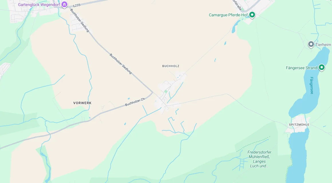 Karte Einsatzgebiet Schlüsseldienst Hillemeyer in Buchholz (Altlandsberg), Brandenburg