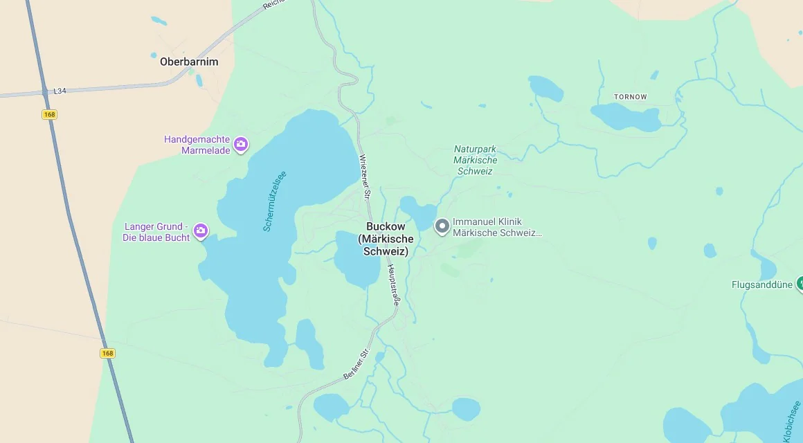 Karte Einsatzgebiet Schlüsseldienst Hillemeyer in Buckow Märkische Schweiz, Brandenburg