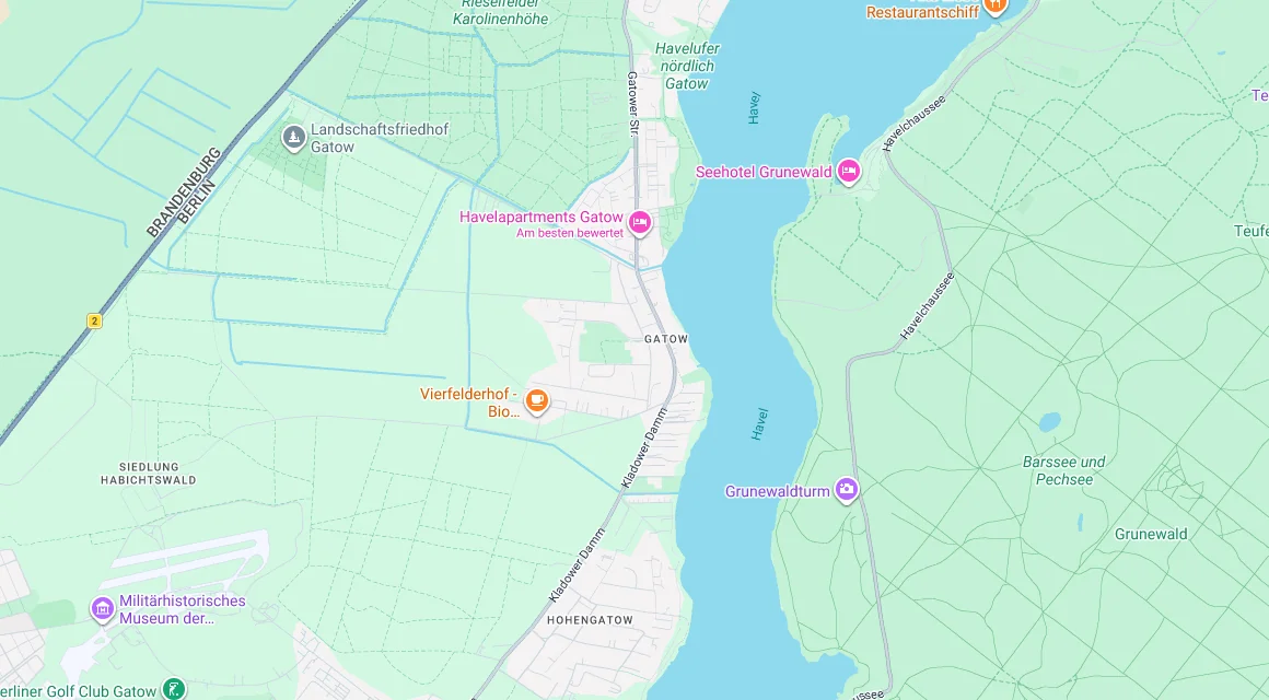 Karte Einsatzgebiet Schlüsseldienst Hillemeyer in Gatow, Berlin