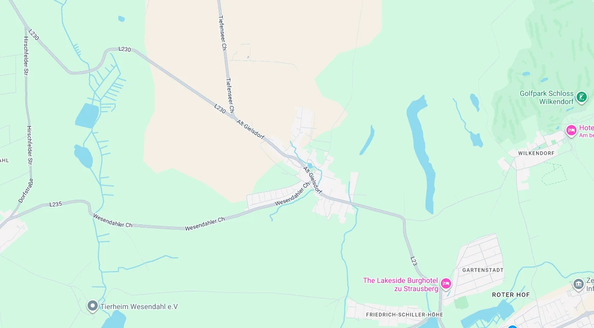 Karte Einsatzgebiet Schlüsseldienst Hillemeyer in Gielsdorf, Brandenburg