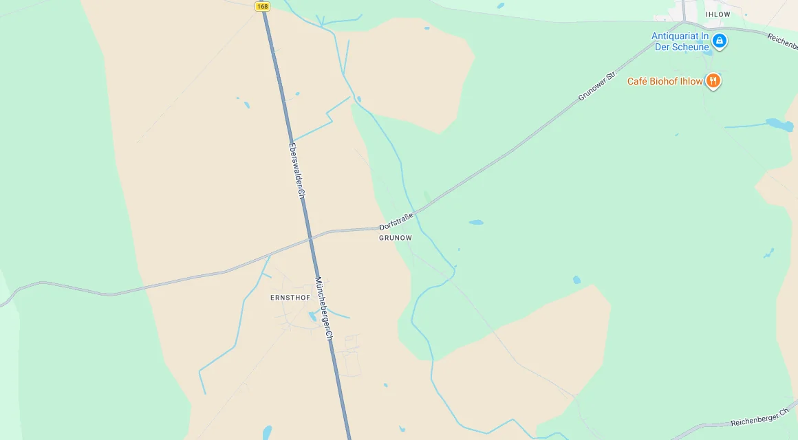 Karte Einsatzgebiet Schlüsseldienst Hillemeyer in Grunow (Oberbarnim), Brandenburg