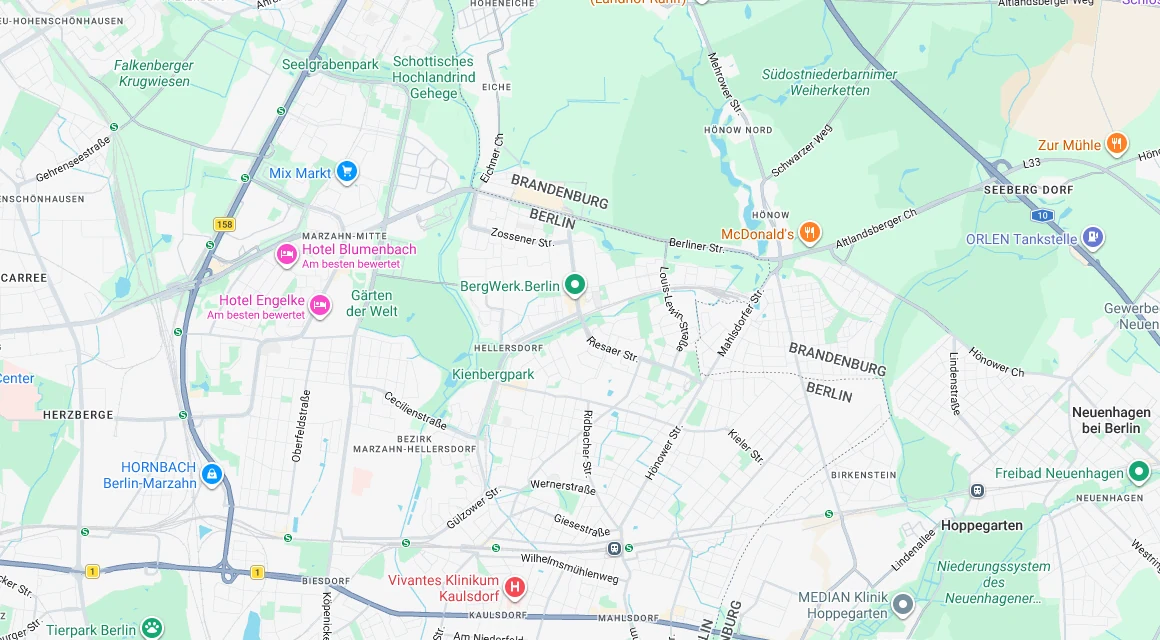 Karte Einsatzgebiet Schlüsseldienst Hillemeyer in Hellersdorf, Berlin
