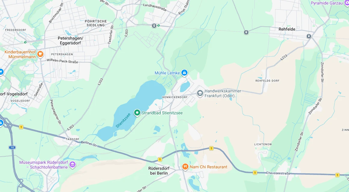 Karte Einsatzgebiet Schlüsseldienst Hillemeyer in Hennickendorf, Brandenburg