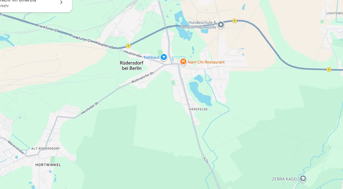 Karte Einsatzgebiet Schlüsseldienst Hillemeyer in Herzfelde, Brandenburg