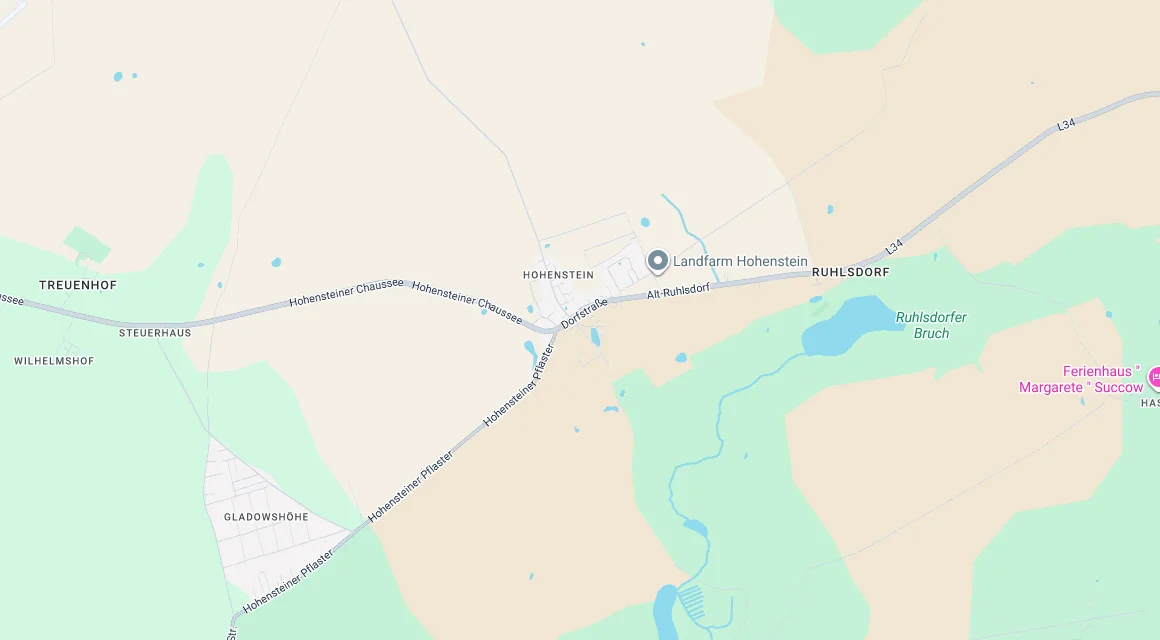 Karte Einsatzgebiet Schlüsseldienst Hillemeyer in Hohenstein, Brandenburg