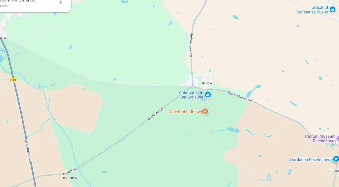 Karte Einsatzgebiet Schlüsseldienst Hillemeyer in Ihlow (Oberbarnim), Brandenburg