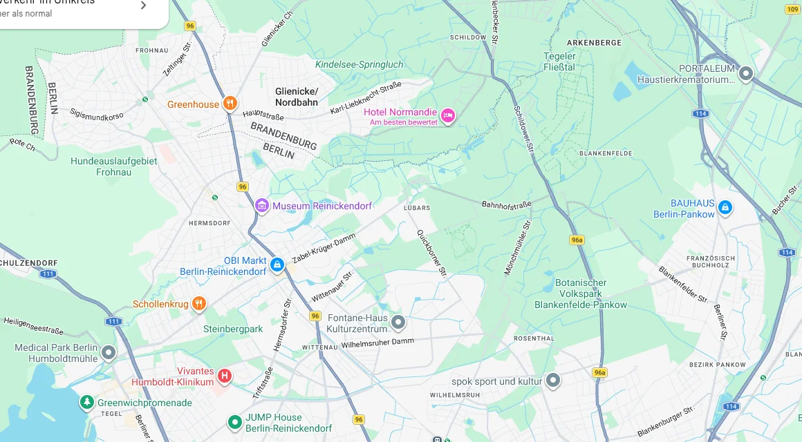 Karte Einsatzgebiet Schlüsseldienst Hillemeyer in Lübars, Berlin