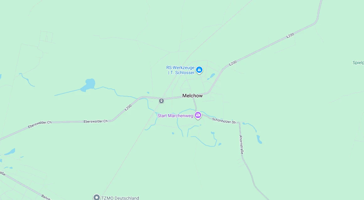Karte Einsatzgebiet Schlüsseldienst Hillemeyer in Melchow, Brandenburg