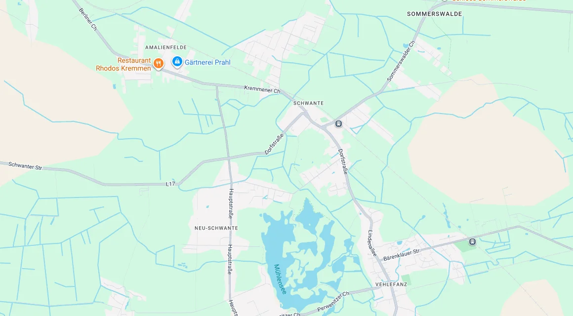 Karte Einsatzgebiet Schlüsseldienst Hillemeyer in Oberkrämer, Brandenburg