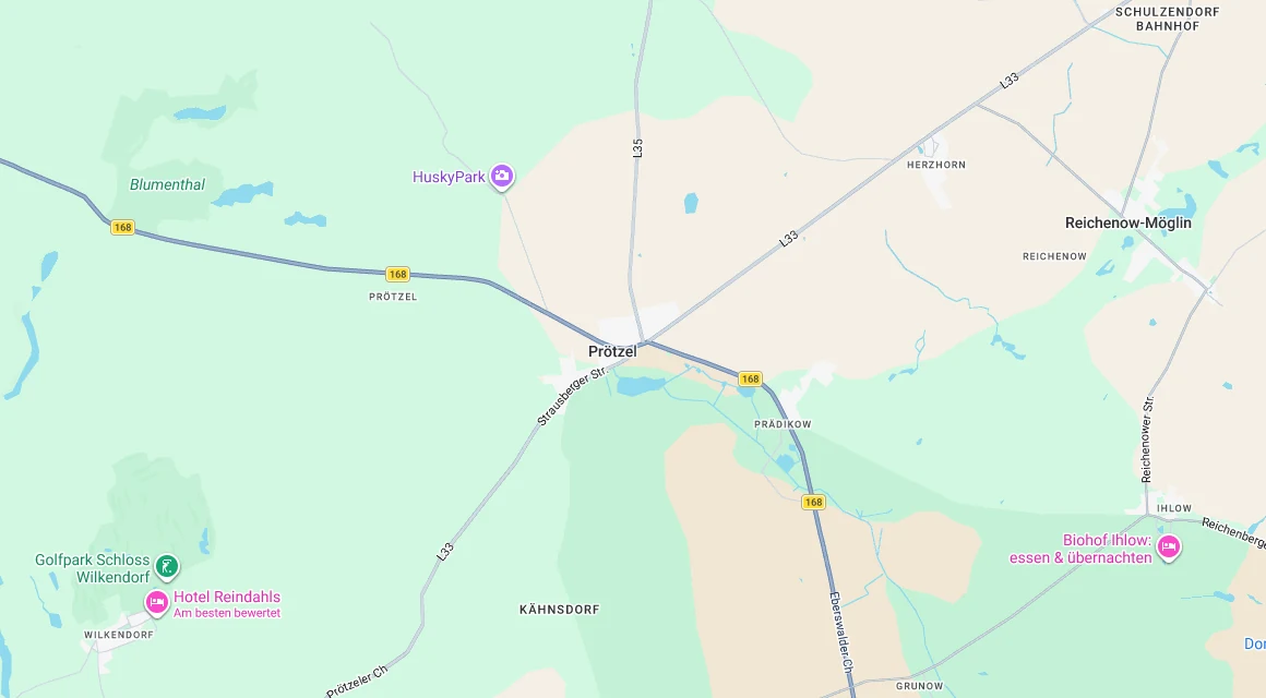 Karte Einsatzgebiet Schlüsseldienst Hillemeyer in Prötzel, Brandenburg