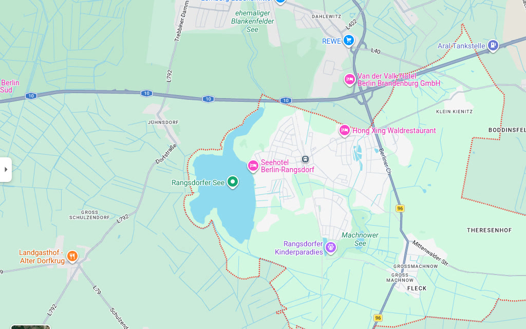 Karte Einsatzgebiet Schlüsseldienst Hillemeyer in Rangsdorf