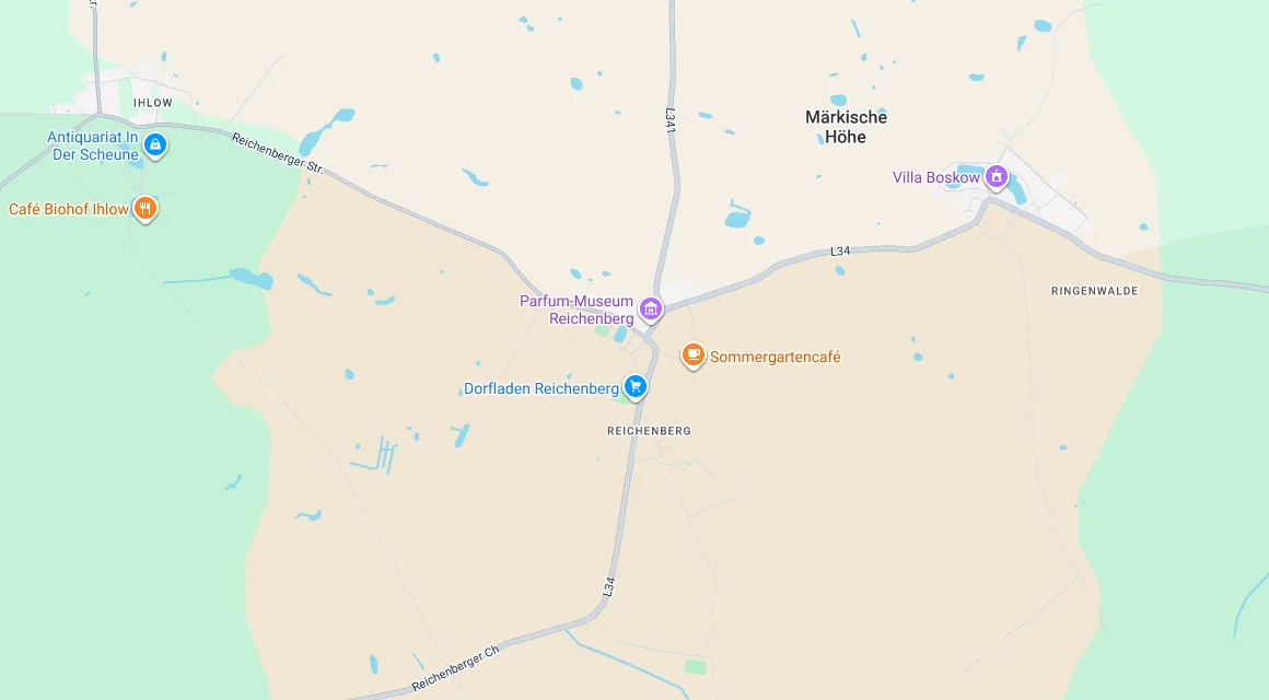 Karte Einsatzgebiet Schlüsseldienst Hillemeyer in Reichenberg (Märkische Höhe), Brandenburg