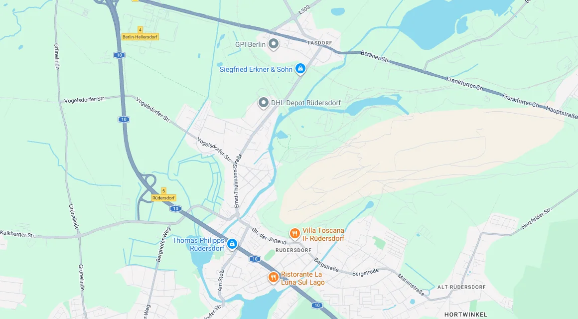 Karte Einsatzgebiet Schlüsseldienst Hillemeyer in Rüdersdorf bei Berlin, Brandenburg