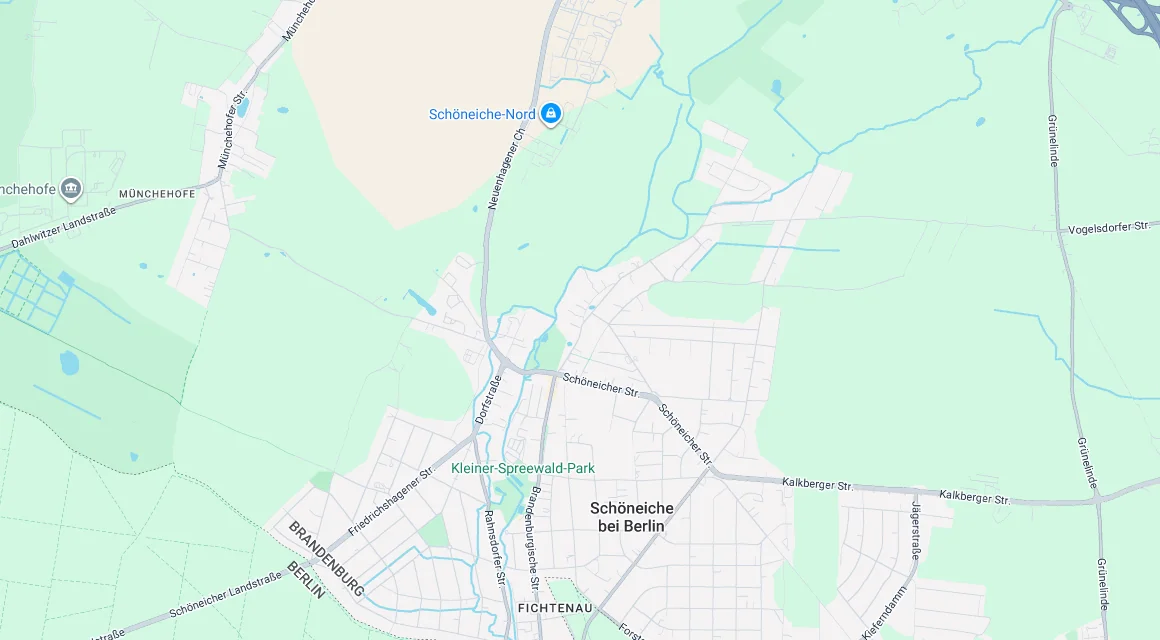 Karte Einsatzgebiet Schlüsseldienst Hillemeyer in Schöneiche bei Berlin, Brandenburg