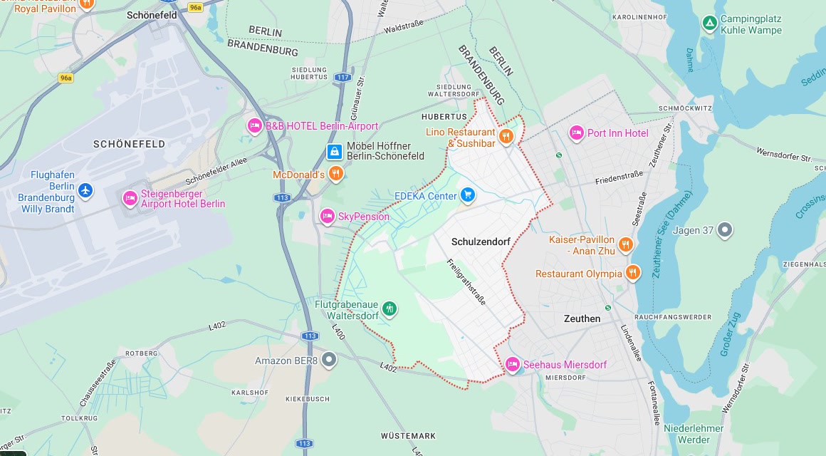 Karte Einsatzgebiet Schlüsseldienst Hillemeyer in Schulzendorf