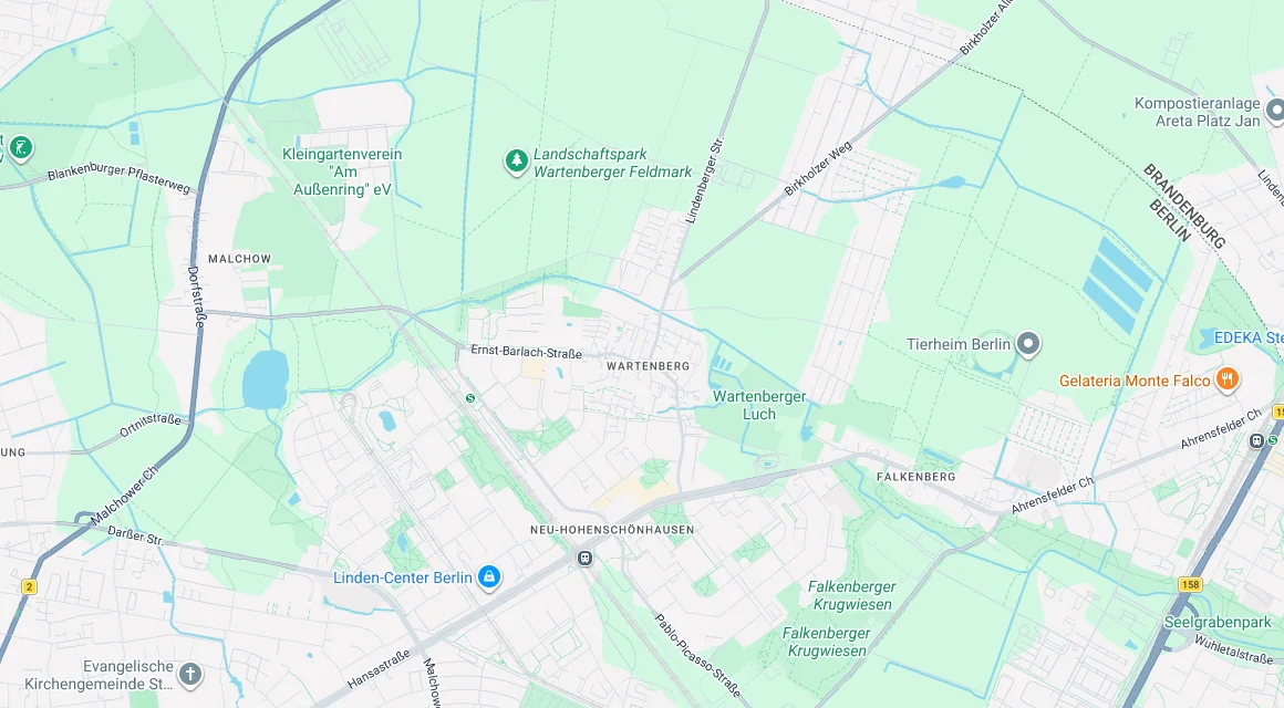 Karte Einsatzgebiet Schlüsseldienst Hillemeyer in Wartenberg, Berlin