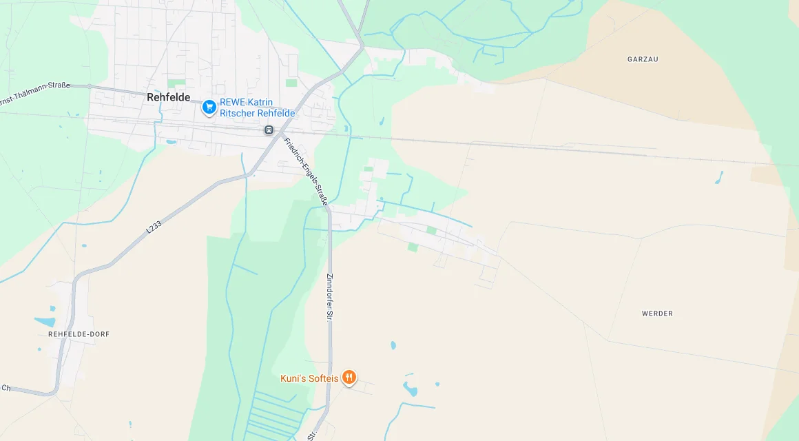 Karte Einsatzgebiet Schlüsseldienst Hillemeyer in Werder (Rehfelde), Brandenburg