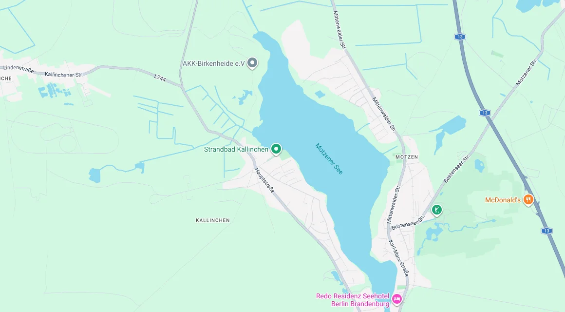 Karte Einsatzgebiet Schlüsseldienst Hillemeyer in Kallinchen, Brandenburg
