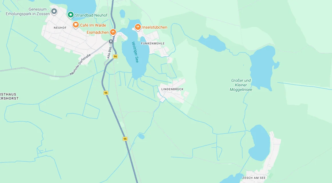 Karte Einsatzgebiet Schlüsseldienst Hillemeyer in Lindenbrück, Brandenburg