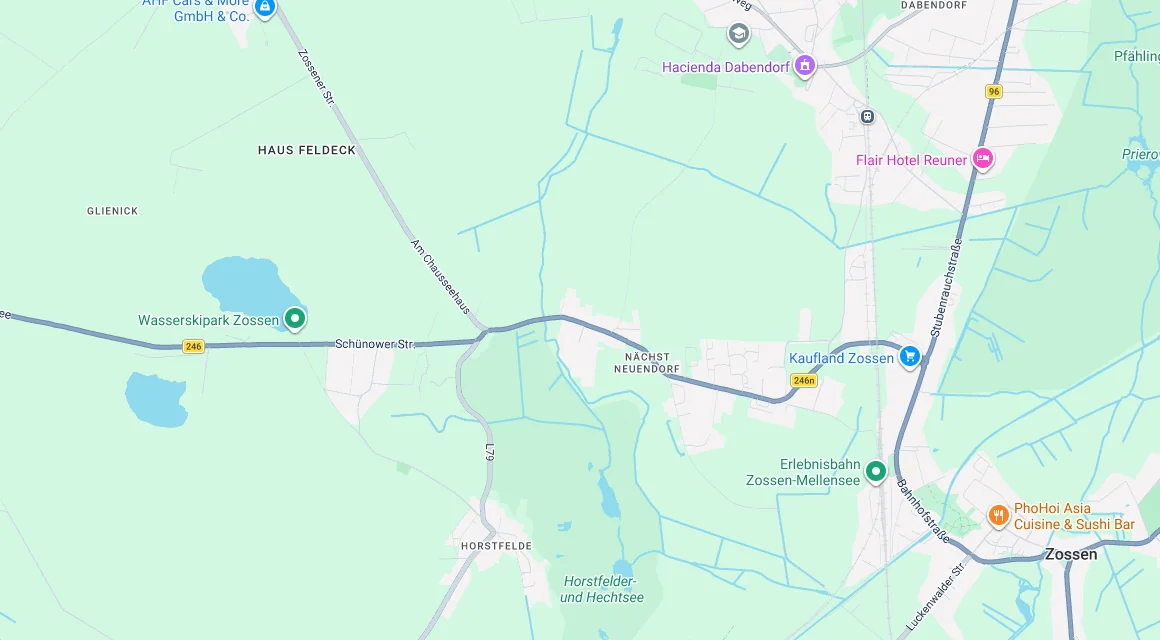 Karte Einsatzgebiet Schlüsseldienst Hillemeyer in Nächst Neuendorf, Brandenburg
