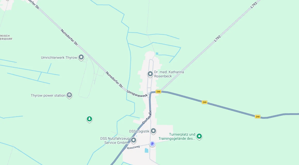 Karte Einsatzgebiet Schlüsseldienst Hillemeyer in Nunsdorf, Brandenburg