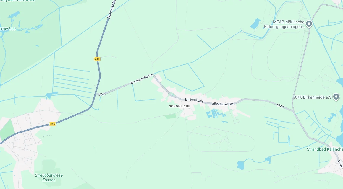 Karte Einsatzgebiet Schlüsseldienst Hillemeyer in Schöneiche, Brandenburg