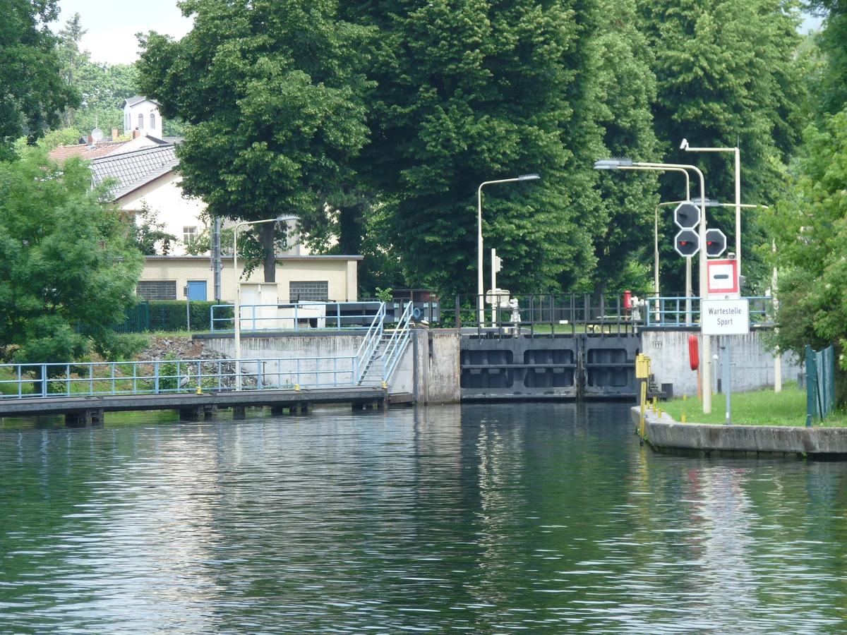 Woltersdorfer Schleuse – Schleusenanlage zwischen Flakensee und Kalksee, Woltersdorf bei Erkner, Oder-Spree, Brandenburg